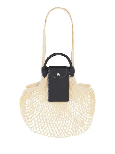 Longchamp "le Plaige Filet" Bag In White