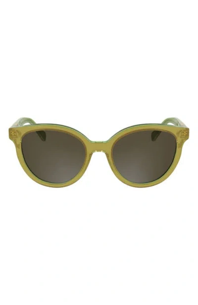 Longchamp Le Pliage 52mm Gradient Round Sunglasses In Brown