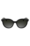 Longchamp Le Pliage 52mm Gradient Round Sunglasses In Black