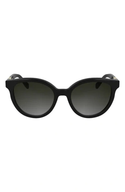 Longchamp Le Pliage 52mm Gradient Round Sunglasses In Black
