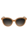 Longchamp Le Pliage 52mm Gradient Round Sunglasses In Orange