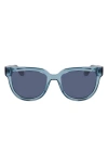 Longchamp Le Pliage 52mm Round Sunglasses In Blue