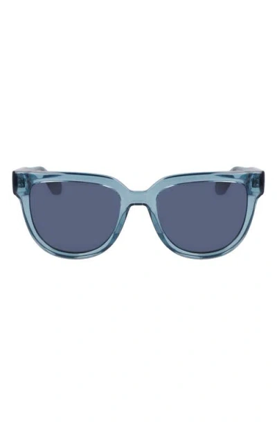Longchamp Le Pliage 52mm Round Sunglasses In Blue