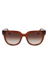 Longchamp Le Pliage 52mm Round Sunglasses In Brown