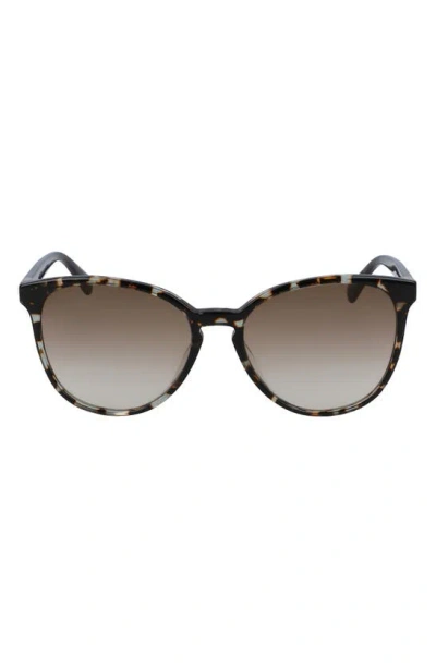 Longchamp Le Pliage 53mm Gradient Cat Eye Sunglasses In Brown