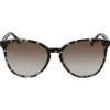 Longchamp Le Pliage 53mm Gradient Cat Eye Sunglasses In Black