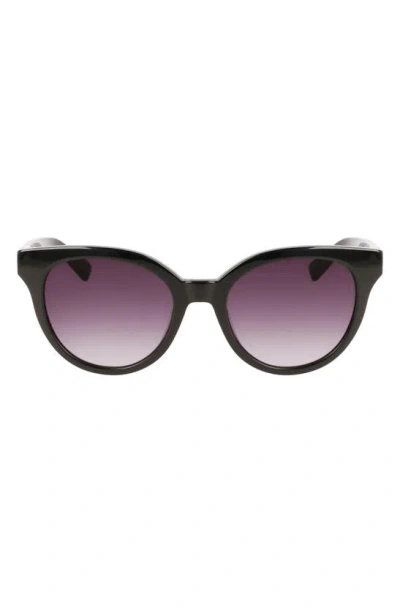Longchamp Le Pliage 53mm Gradient Round Sunglasses In Black