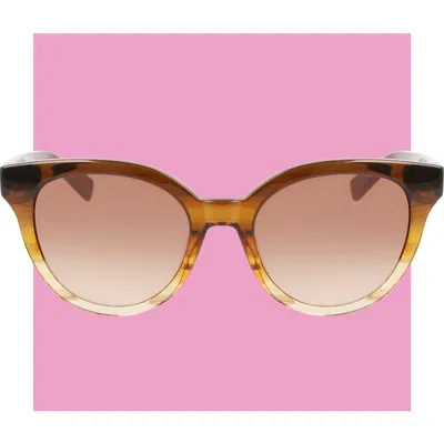 Longchamp Le Pliage 53mm Oval Sunglasses In Brown