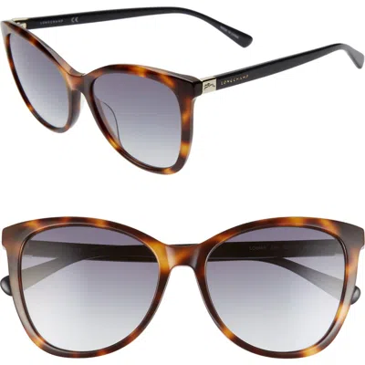 Longchamp Le Pliage 55mm Gradient Cat Eye Sunglasses