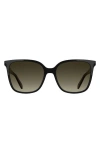 Longchamp Le Pliage 55mm Gradient Modified Rectangular Sunglasses In Black