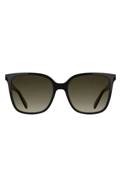 Longchamp Le Pliage 55mm Gradient Modified Rectangular Sunglasses In Black