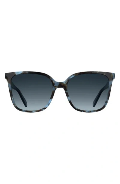 Longchamp Le Pliage 55mm Gradient Modified Rectangular Sunglasses In Blue