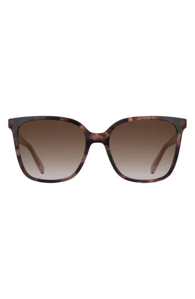 Longchamp Le Pliage 55mm Gradient Modified Rectangular Sunglasses In Brown
