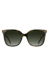 Longchamp Le Pliage 55mm Gradient Modified Rectangular Sunglasses In Green