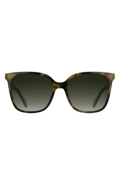 Longchamp Le Pliage 55mm Gradient Modified Rectangular Sunglasses In Green
