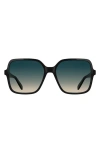 Longchamp Le Pliage 57mm Gradient Modified Rectangular Sunglasses In Black