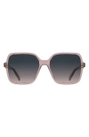 Longchamp Le Pliage 57mm Gradient Modified Rectangular Sunglasses In Gray