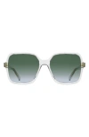 Longchamp Le Pliage 57mm Gradient Modified Rectangular Sunglasses In Green
