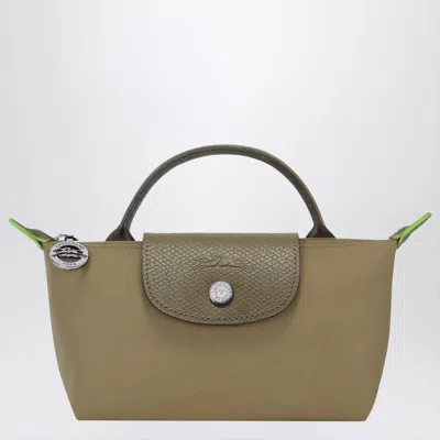 Longchamp Le Pliage Artichoke Coloured Clutch Bag