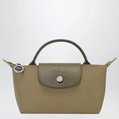 Longchamp Le Pliage Artichoke Coloured Clutch Bag