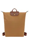 Longchamp Le Pliage Backpack In Beige