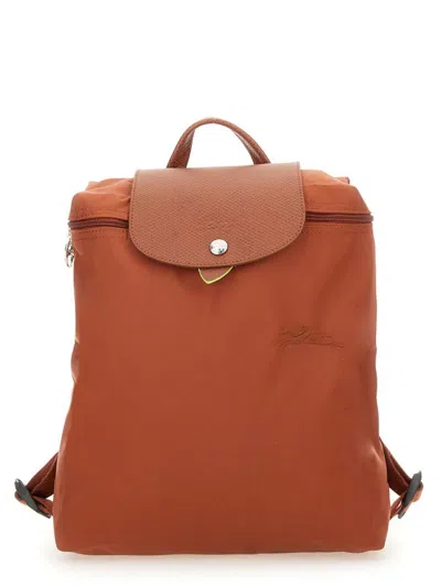 Longchamp "le Pliage" Backpack In Orange