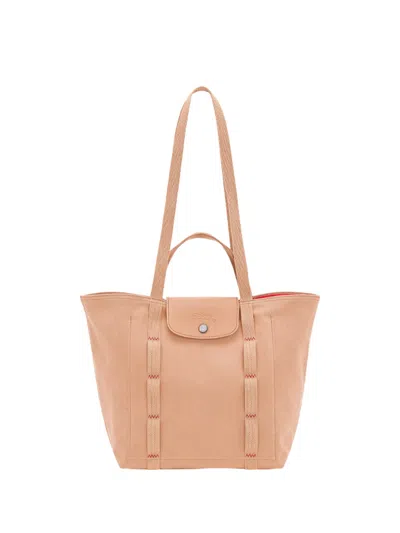 Longchamp `le Pliage Baroudeur` Medium Tote In Sand