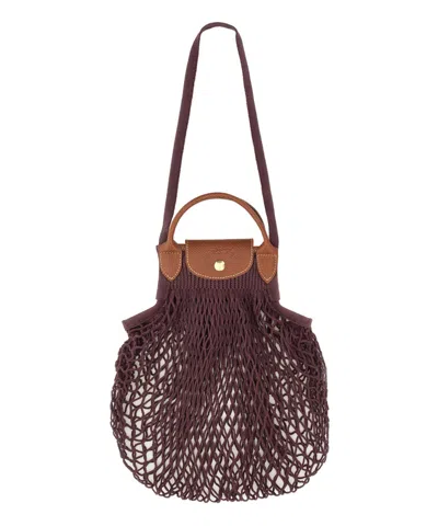 Longchamp Sac Filet L Le Pliage Filet In Purple