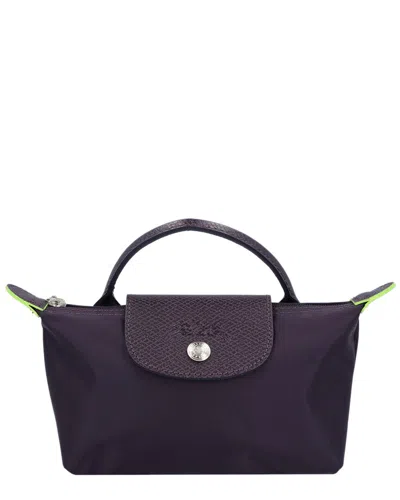 Longchamp Le Pliage Canvas & Leather Beauty Case In Purple