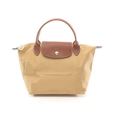 Longchamp Le Pliage Canvas Leather Handbag In Multi