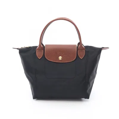 Longchamp Le Pliage Canvas Leather Handbag In Multi
