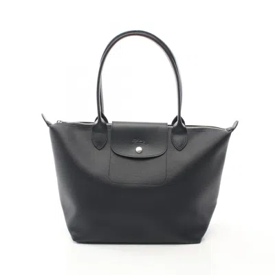 LONGCHAMP LE PLIAGE CANVAS LEATHER TOTE BAG