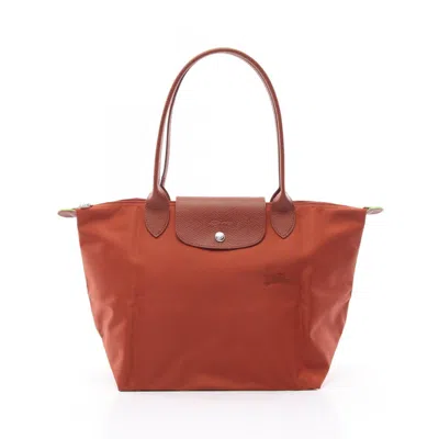 Longchamp Le Pliage Canvas Leather Tote Bag In Brown