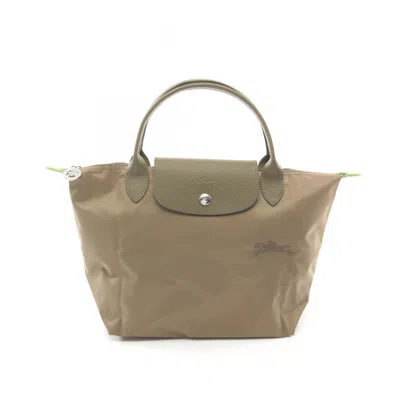 Longchamp Le Pliage Canvas Leather Tote Bag In Green