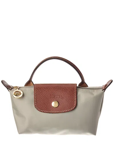 Longchamp Le Pliage Canvas Pochette In Black
