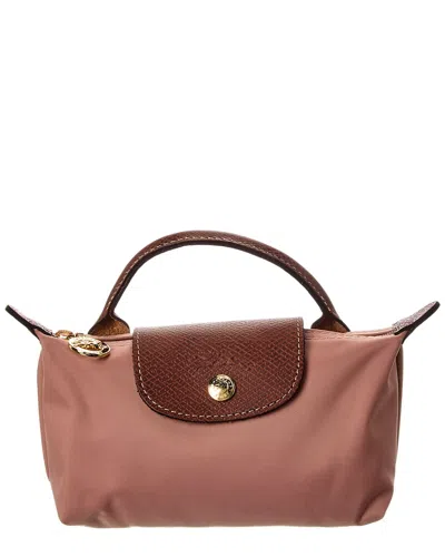 Longchamp Le Pliage Canvas Pouch In Pink
