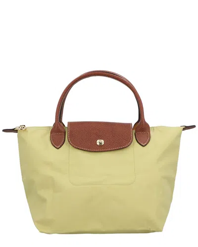 Longchamp Le Pliage Canvas Top Handle Bag In Green