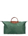 Longchamp Le Pliage Canvas Tote In Green