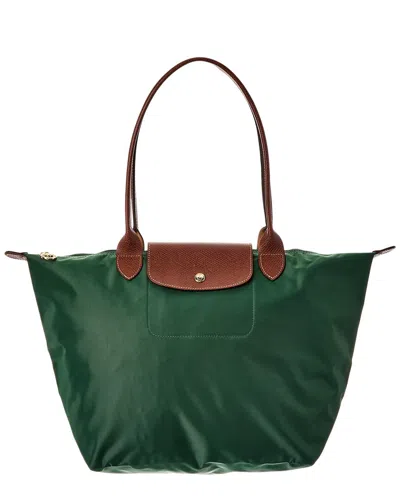 Longchamp Le Pliage Canvas Tote In Green