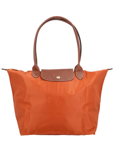 Longchamp Le Pliage Canvas Tote In Red