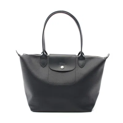 Longchamp Le Pliage City Tote Bag Canvas Leather In Blue