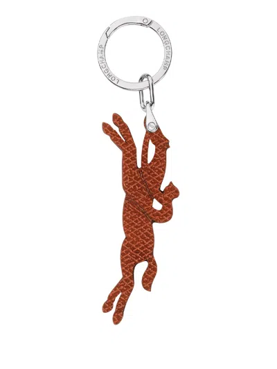 Longchamp `le Pliage Club` Key Holder In Brown