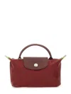 Longchamp Le Pliage Clutch Bag With Handle In Red