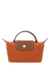 Longchamp Le Pliage Clutch Bag With Handle In Orange