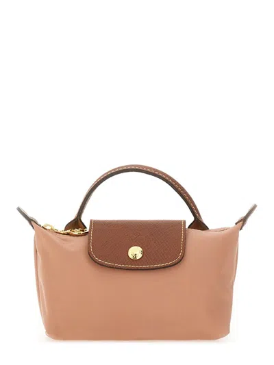 Longchamp Le Pliage Clutch Bag With Handle In Pink