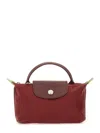 Longchamp Le Pliage Clutch Bag With Handle In Red
