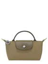 Longchamp "le Pliage" Clutch Bag With Handle In Brown