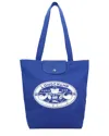 Longchamp X Constantin Riant Le Pliage Cotton Canvas Tote In Blue