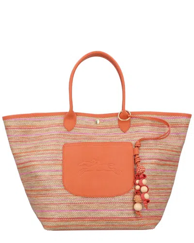 Longchamp Le Pliage Collection Large Basket Tote In Orange