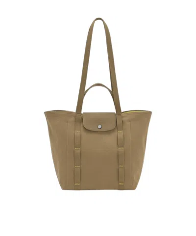 Longchamp Le Pliage Collection M Tote Bag In Brown